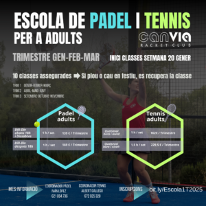 reserva pista padel escuela clases padel tenis tennis barcelona baix llobregat sant boi